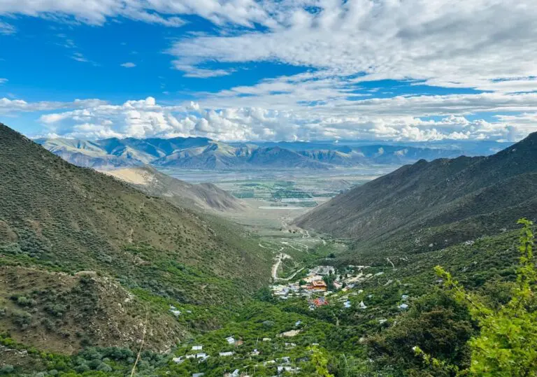 Panoramic View of Samye Valley from Chim-puk Hermitage, Tibet