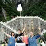 Windhorsetour Travelers at Tianmen Cave of Tianmen Mountain