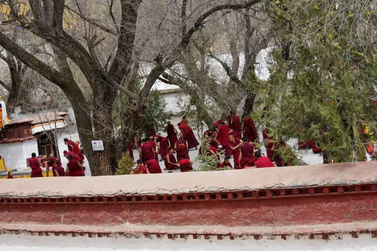 Sera monastery monks debating tibet tour