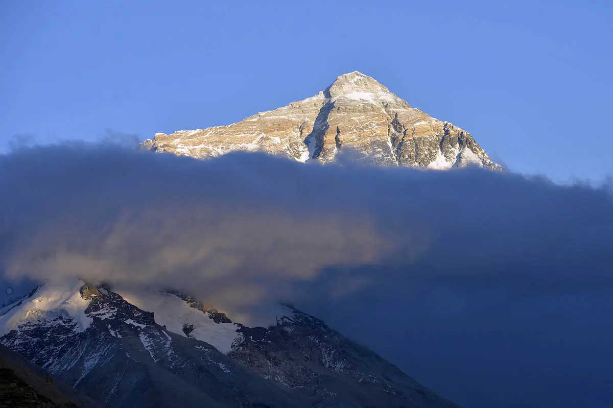 sunrise over mount Everest in Tibet