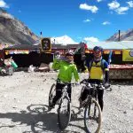Cycling group at Everest tent guesthouse