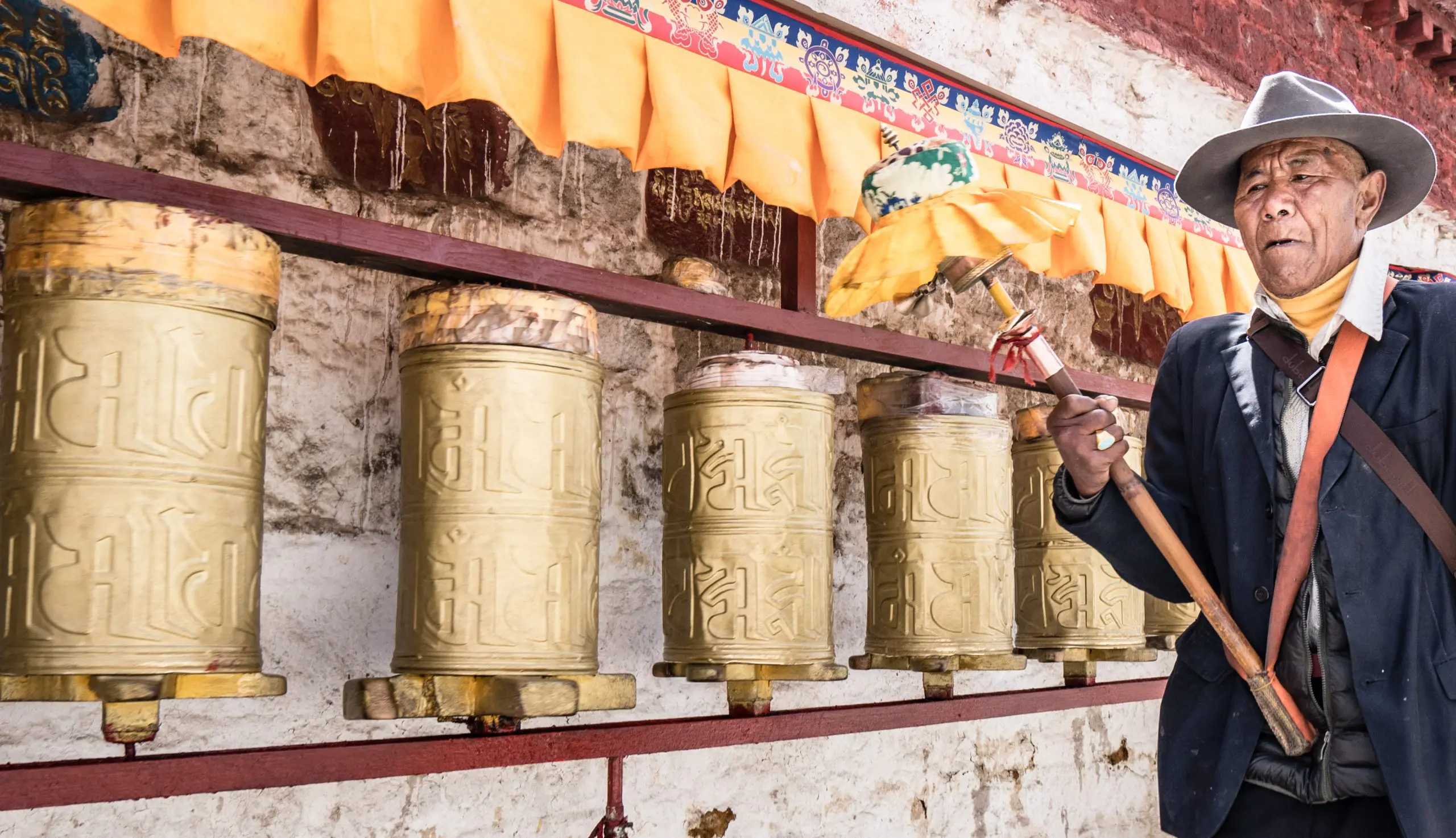 Prayers outside Potala Tibet