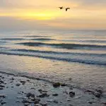 Sunset at Qinghai lake