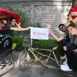 WindhorseTour Guests on Hutong Rickshaw Ride