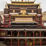 Tashilunpo monastery assembly hall Tibet