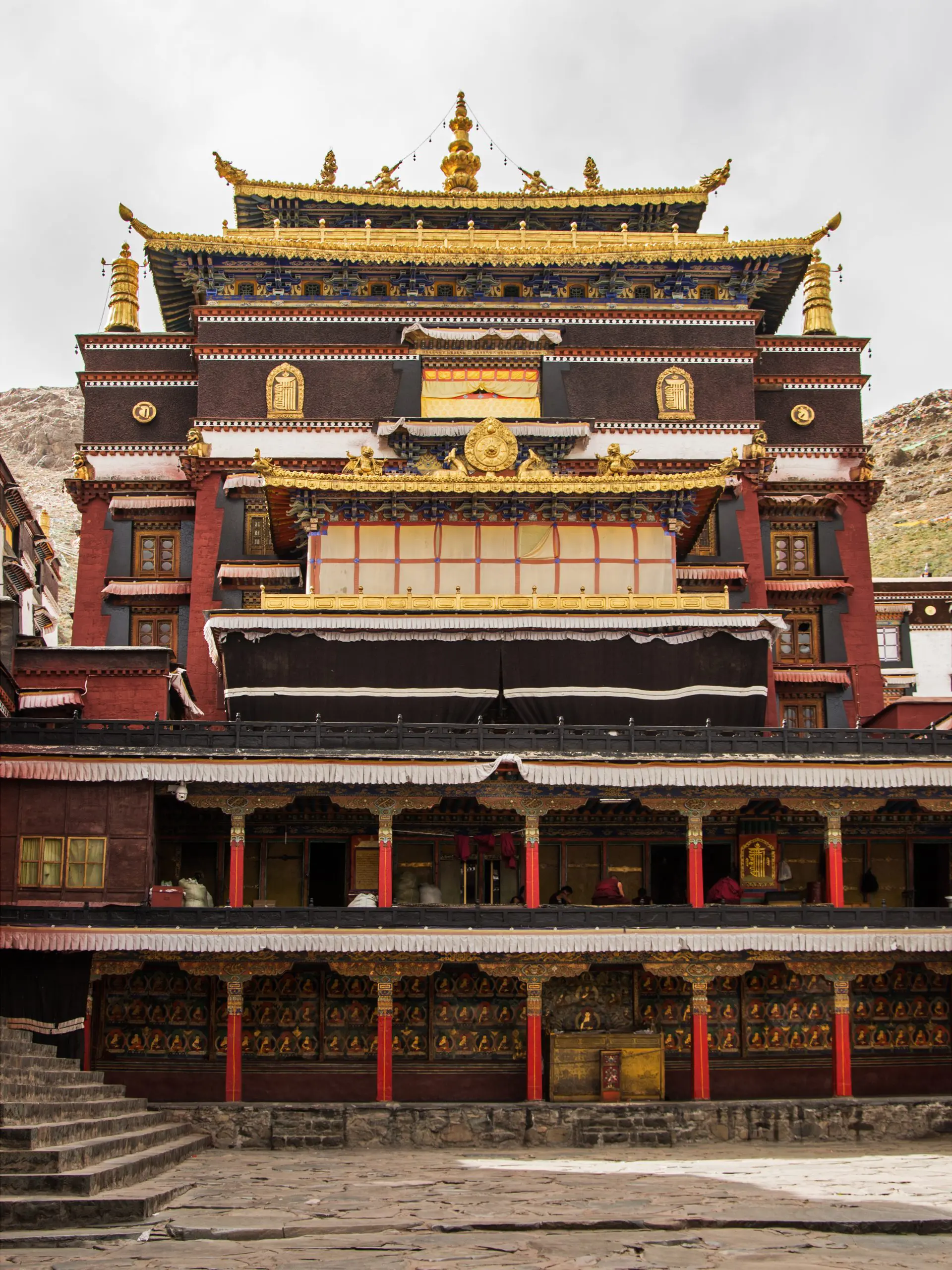 Tashilunpo monastery assembly hall Tibet