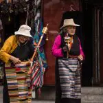 Tibetan ladies at Lhasa old town