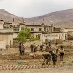 Lhatse typical Tibetan house