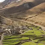 Villages along the way to Everest from Shigatse Tibet