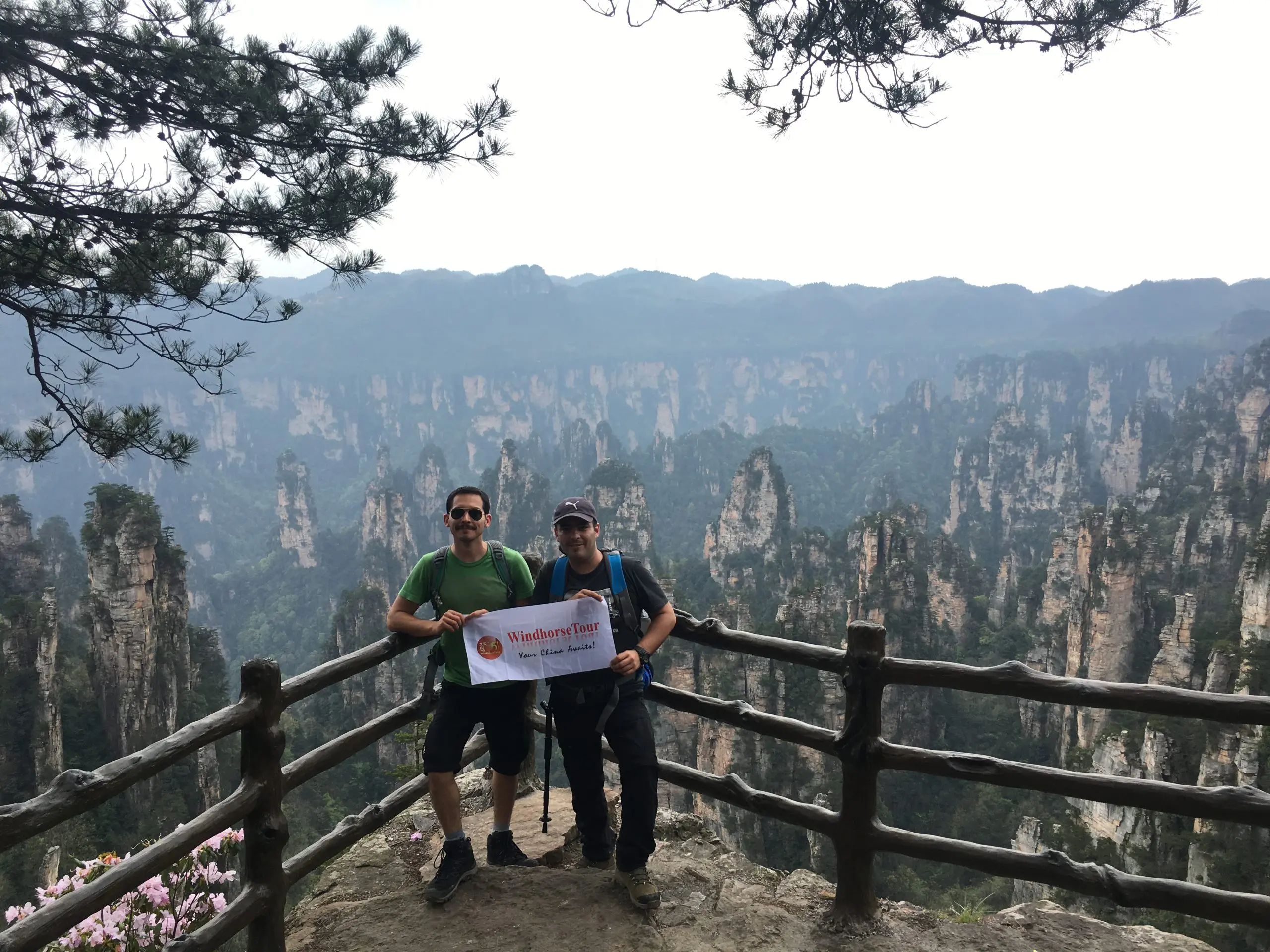 WindhorseTour Travelers at Tianzi Mountain, Zhangjiajie (Summer)