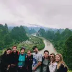 panoramic view of the Li River from Xianggong Mountain, Yangshuo