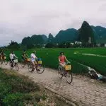 Cycling tour in Yangshuo countryside near the Yulong River