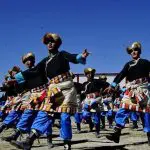 Dance during Gyantse horse festival