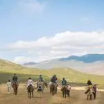 Horse-riding at Langmusi