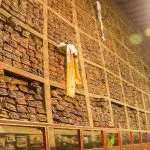 The Wall of Buddhist Scriptures in Sakya Monastery