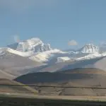 First view of Himalaya mountains