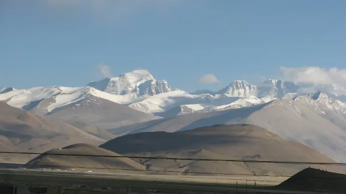 First view of Himalaya mountains
