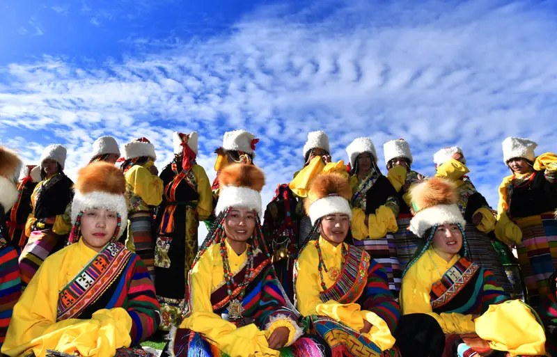 Ladies in Nagchu horse race festival