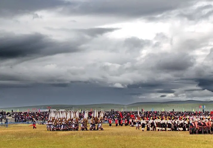 Nagchu horse race festival opening ceremony