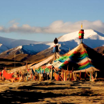 Pray flags around Dodrub Chode