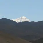 First view of Everest Summit on Trekking to EBC