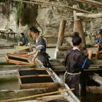 Traditional paper making in Shiqiao village