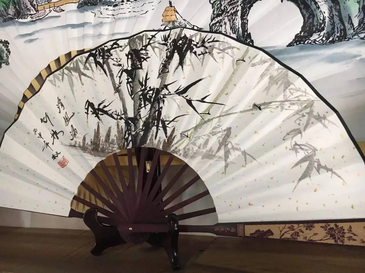 Typical colorful fans in Fuli old town