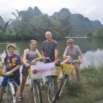 Yangshuo cycling along Yulong River