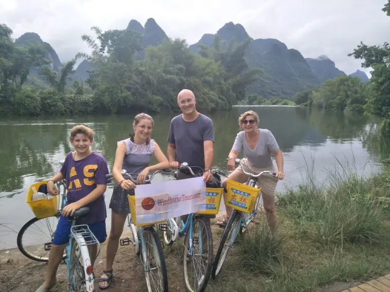 Yangshuo cycling along Yulong River