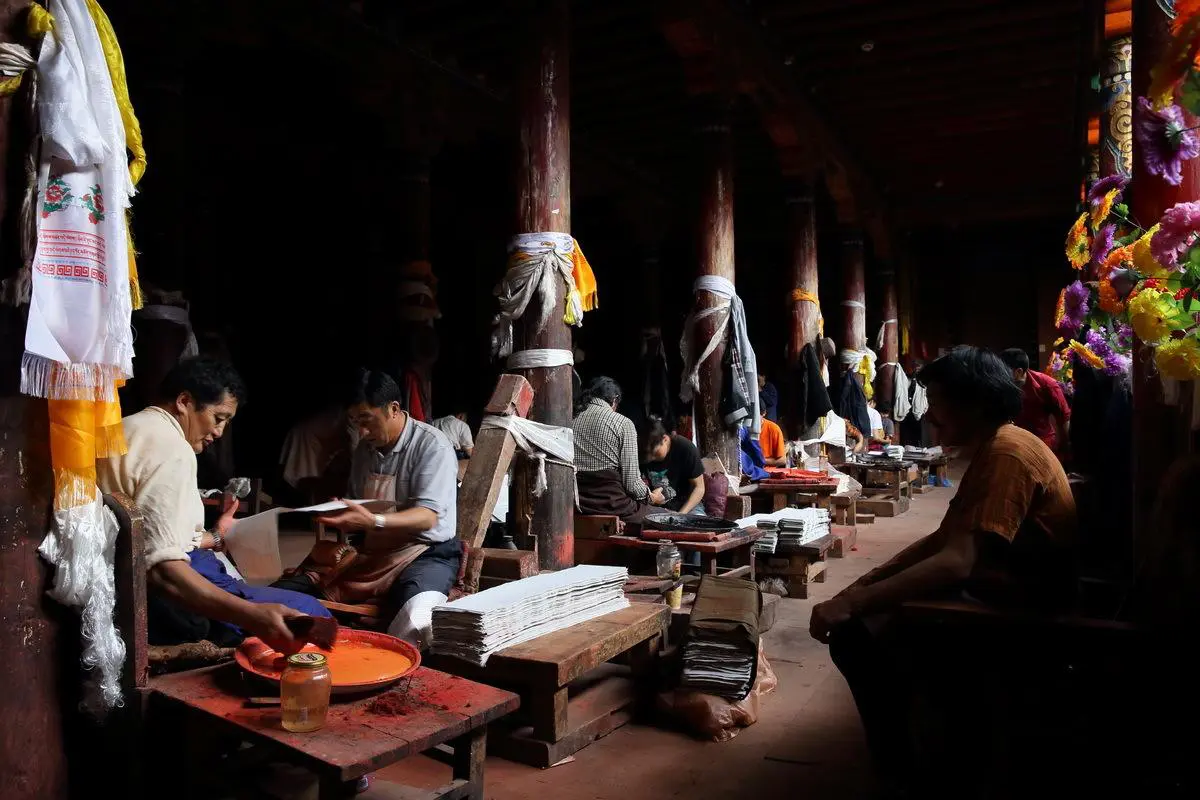 Sutra Printing in Dege