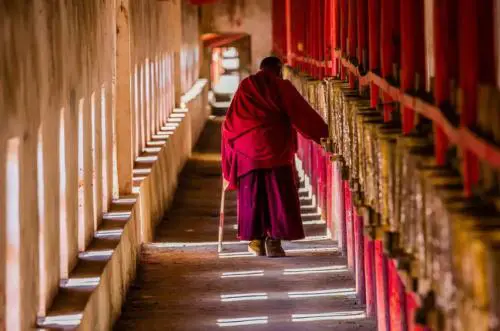 Local Pilgrim at Pelyul Monastery