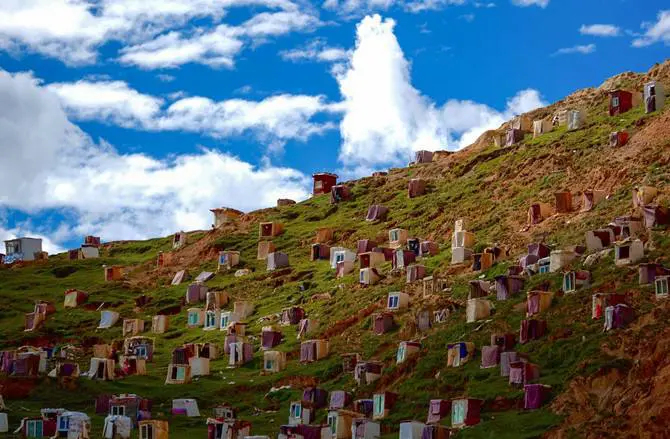 Meditation Huts at Yarchen Monastery