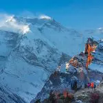 Snow-capped peaks Annapurna trek