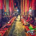 Riwoche monastery lamas