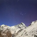 Night star views Annapurna trek