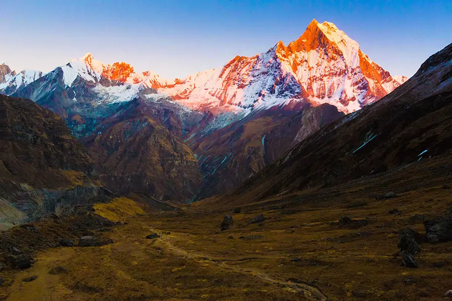 Sunrise views Annapurna trek