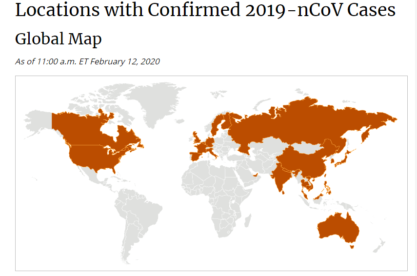 coronavirus map