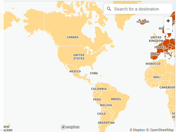 Covid 19 risk assesment by country
