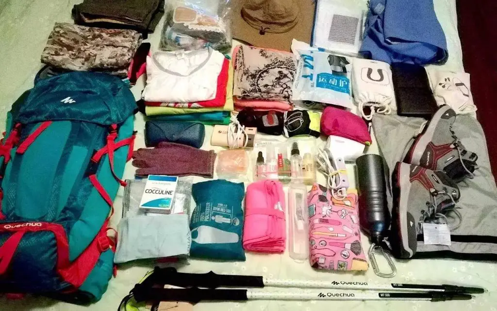 package list for trekking