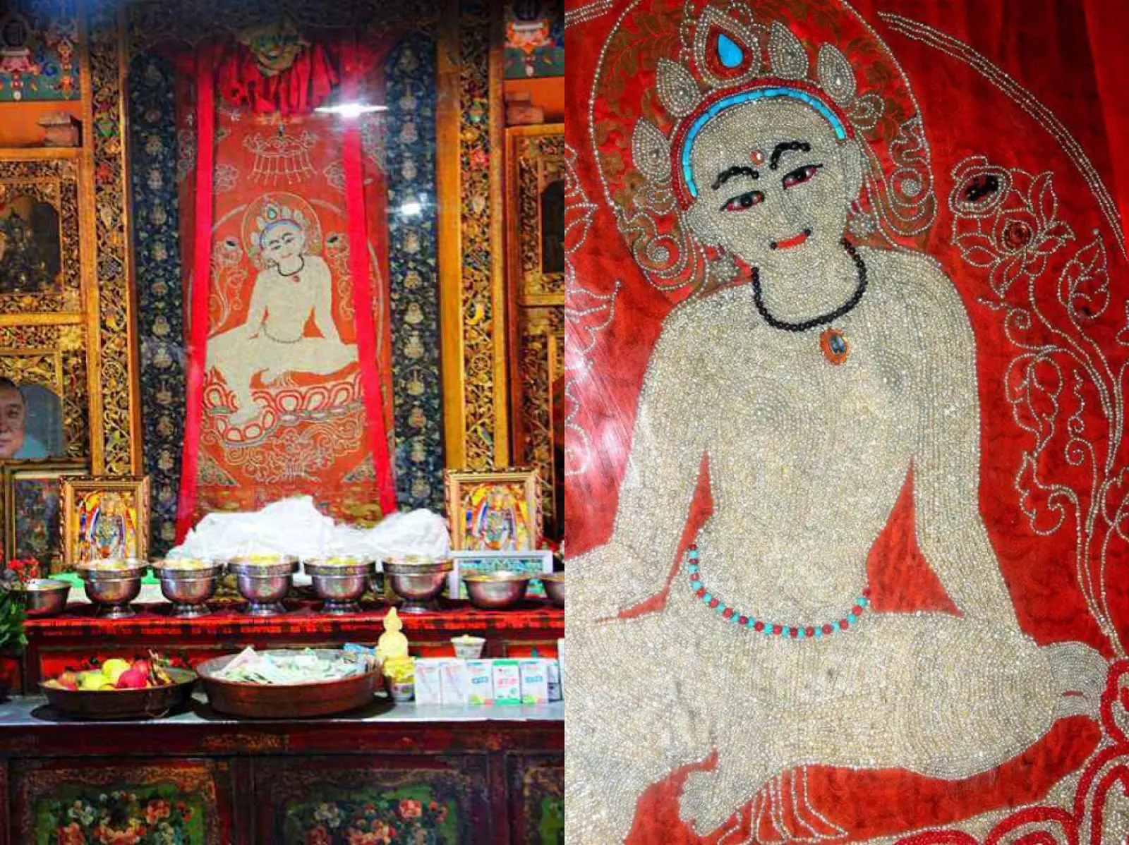 Pearl Thangka in Trandruk monastery