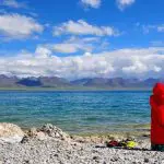 Tibet Namtso lake shore -