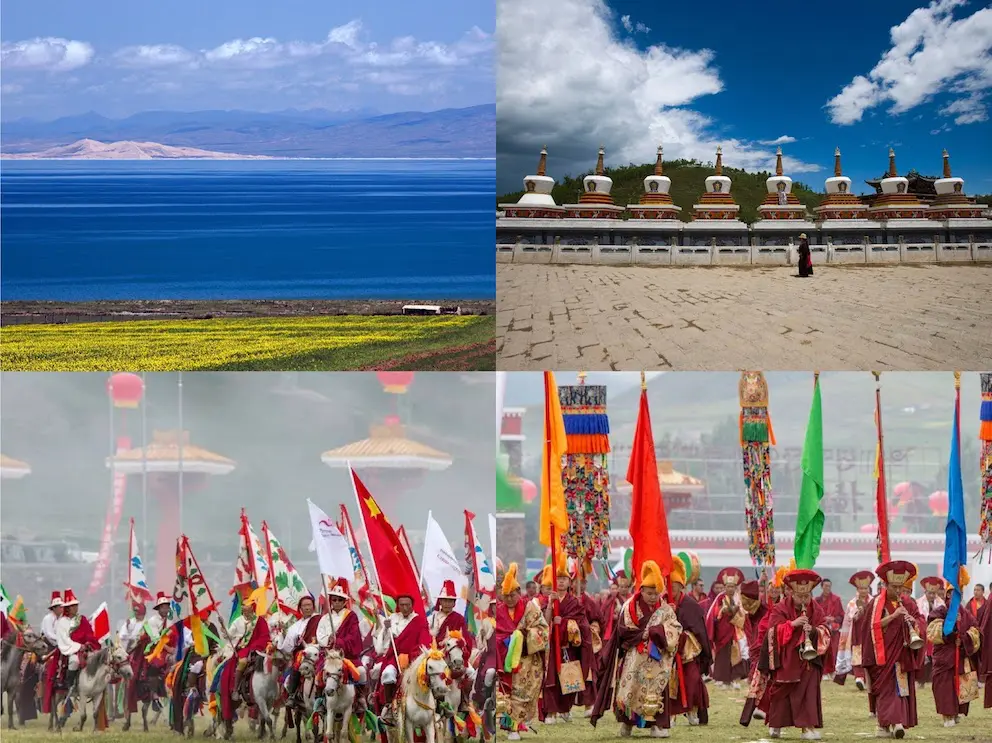Qinghai Lake, Kumbum Monastery, Yushu Horse Racing Festival