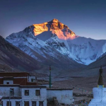 Rongbuk Monastery and Mt Everest