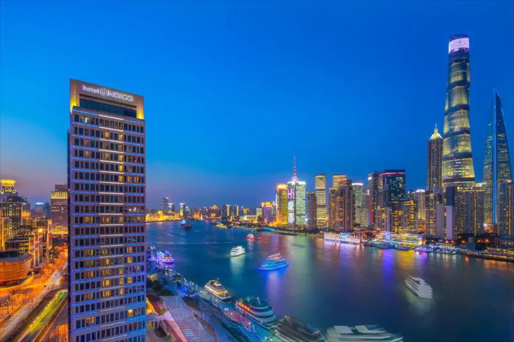 Luxury hotels along Shanghai Bund
