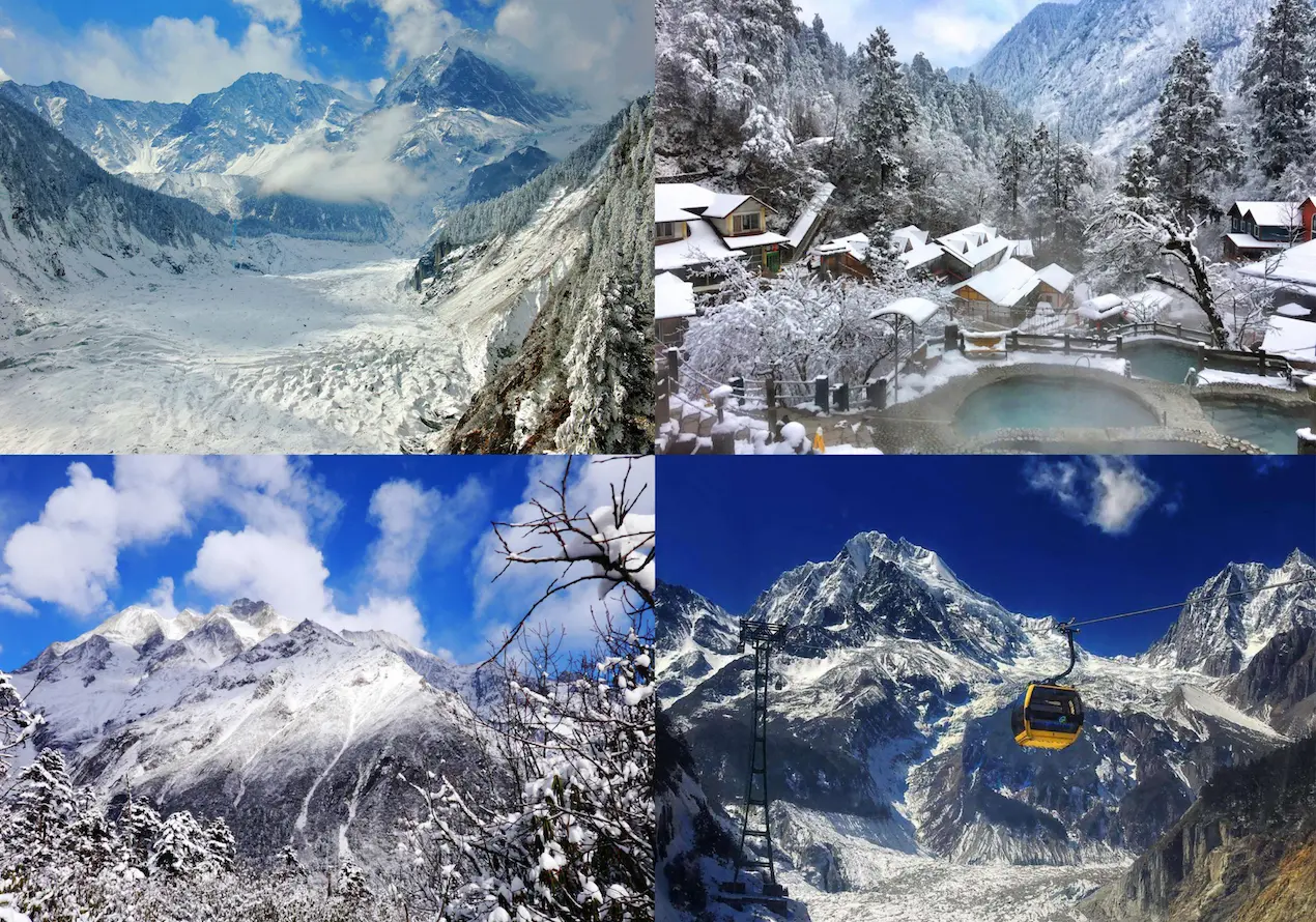 Hailuogou Glacier and Hot spring