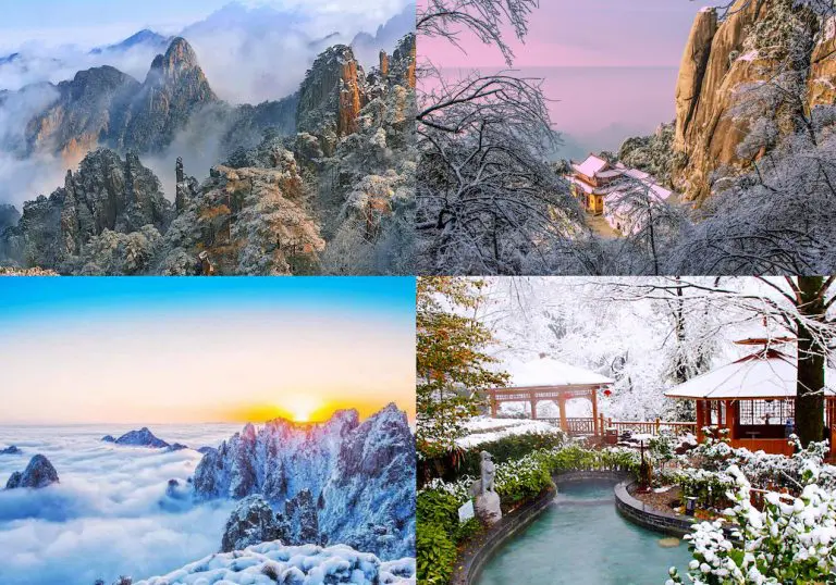 Huangshan mountain winter view