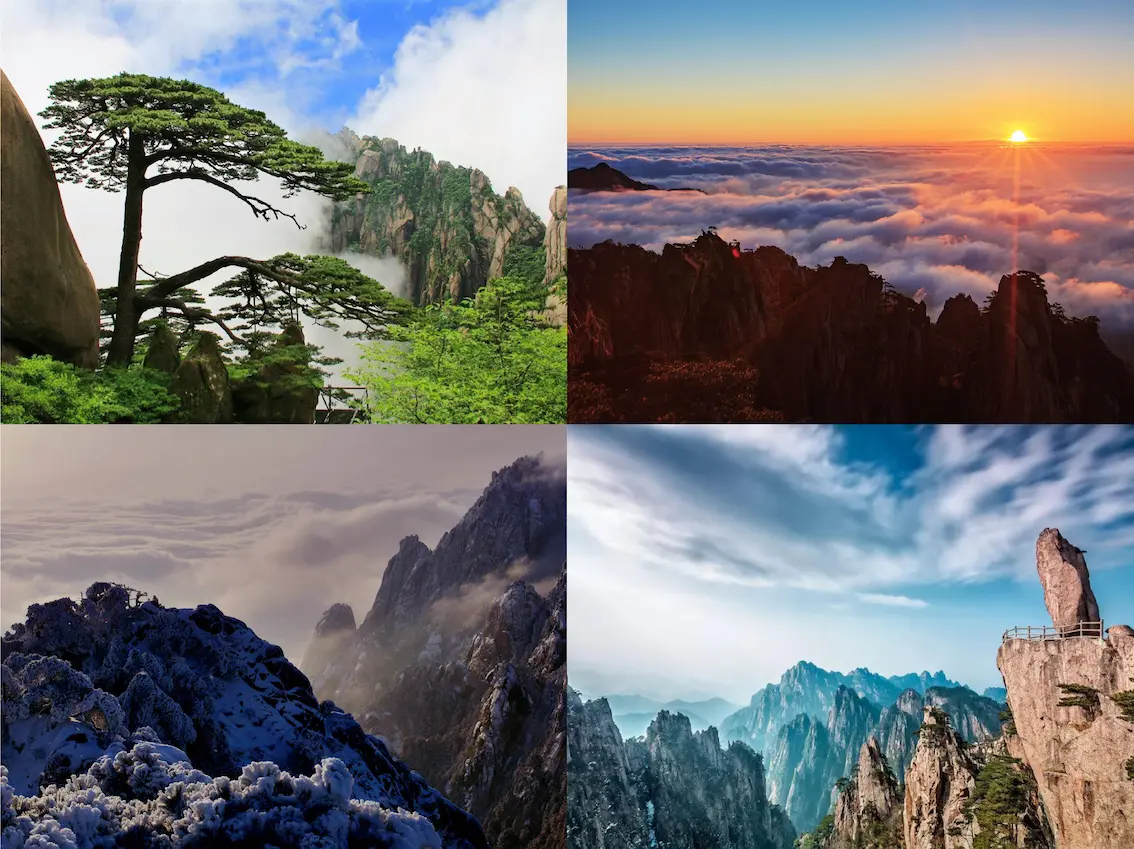 Huangshan: Yuping, Beihai, and Menghuan scenic areas