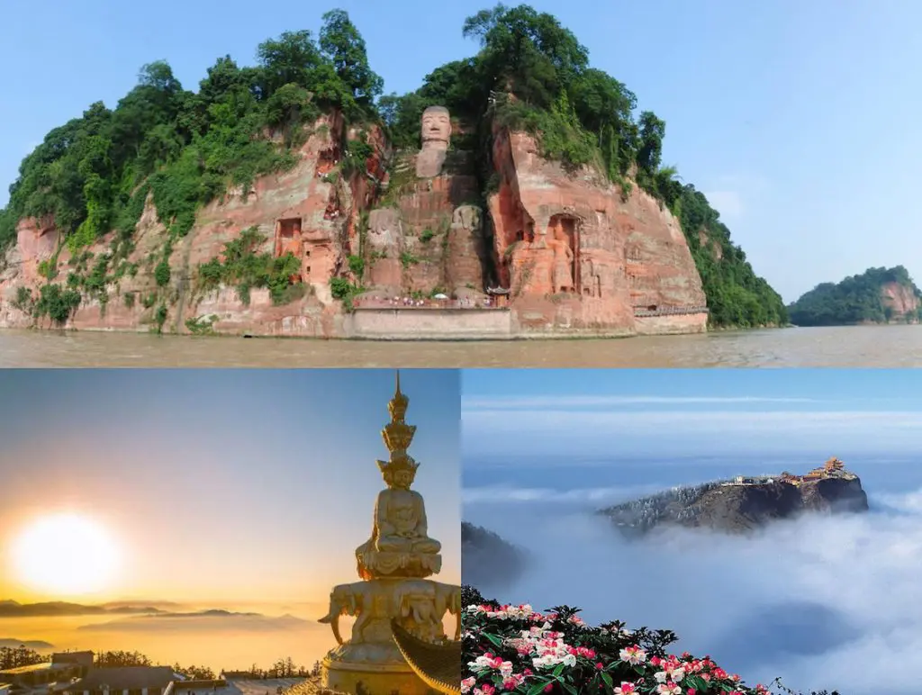 Leshan Giant Buddha and Mount Emei in Sichuan, two of China’s top cultural and natural attractions