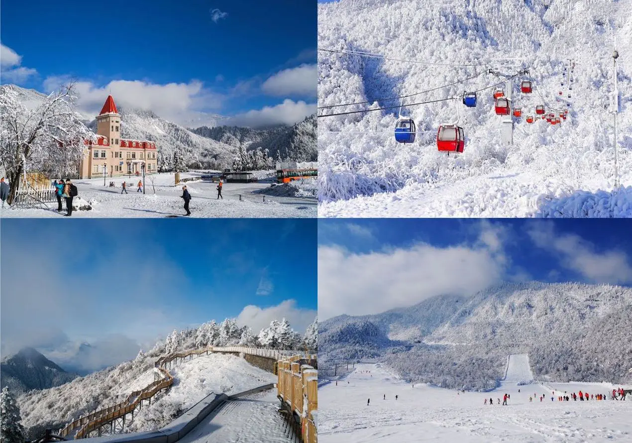 Xiling snow mountain in winter