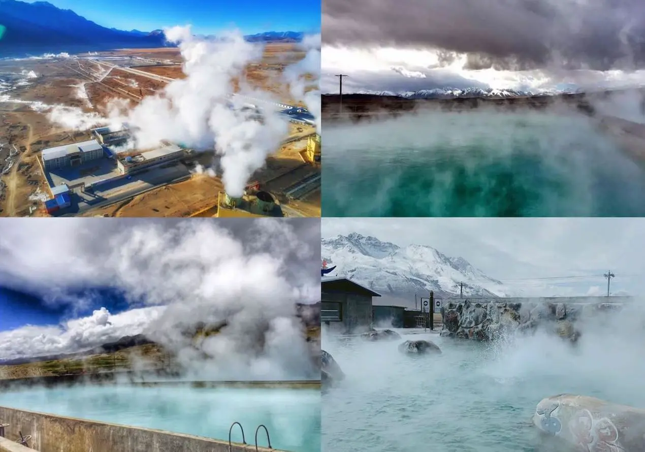 Yangpachen Hot spring in winter